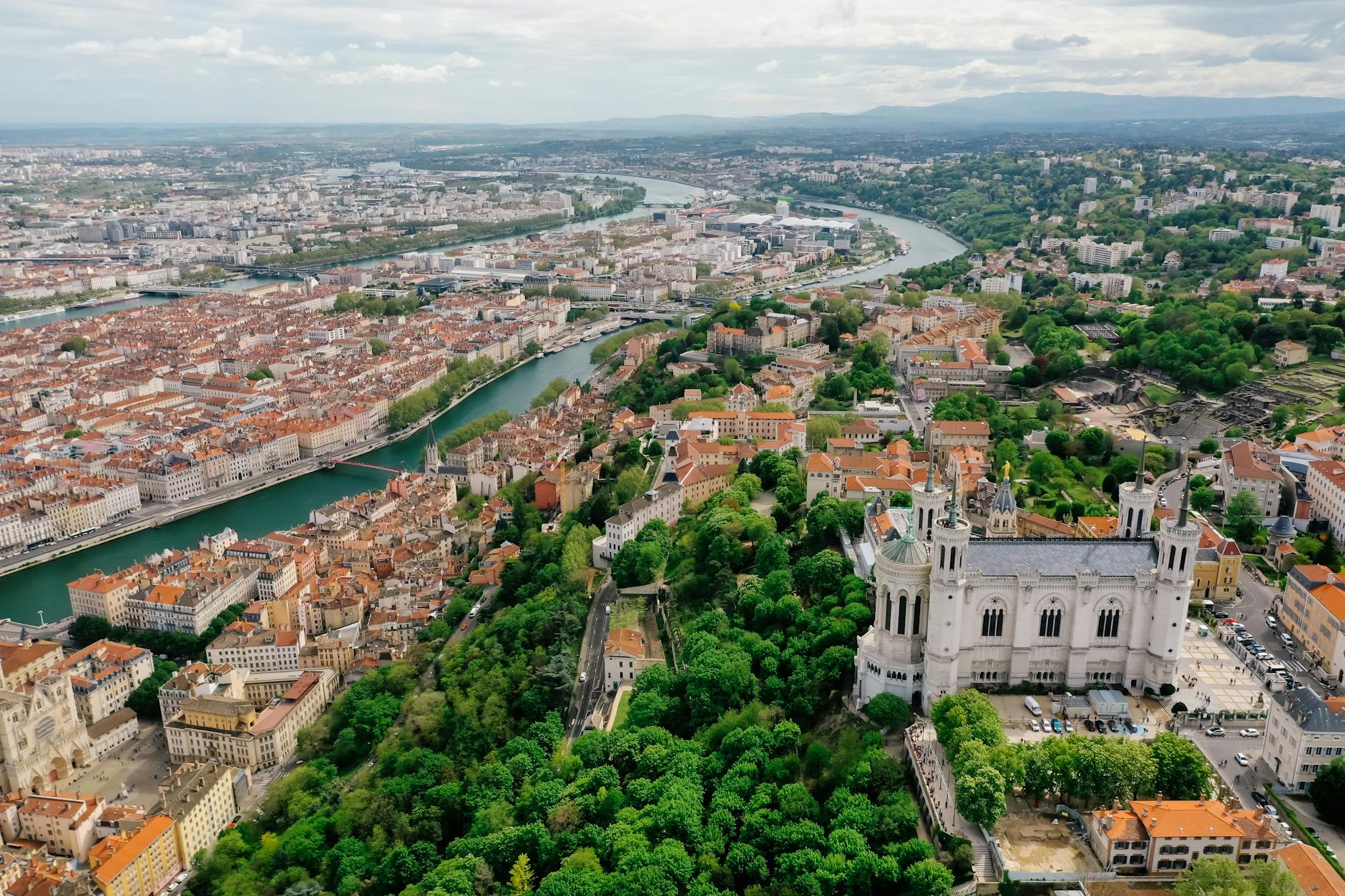Vue panoramique d'une ville française